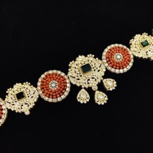Discover the elegance of the 22k Gold Plated Floral 925 Sterling Silver Moissanite Choker by 925silvercharm – a handcrafted blend of tradition