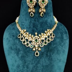22k Gold Plated 925 Sterling Silver Moissanite Necklace Set By 925silvercharm