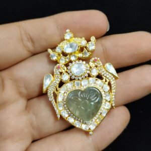 22k Gold Plated 925 Sterling Silver Bird Figure Moissanite Pendant Set by 925silvercharm