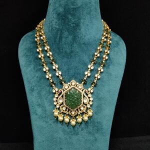 Moissanite Long Mala Necklace – 22K Gold Plated Elegance by 925silvercharm