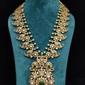 22k Gold Plated 925 Sterling Silver Mango Moissanite Necklace by 925silvercharm