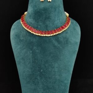 22k Gold Plated 925 Sterling Silver Moissanite Women' s Necklace Set by 925silvercharm