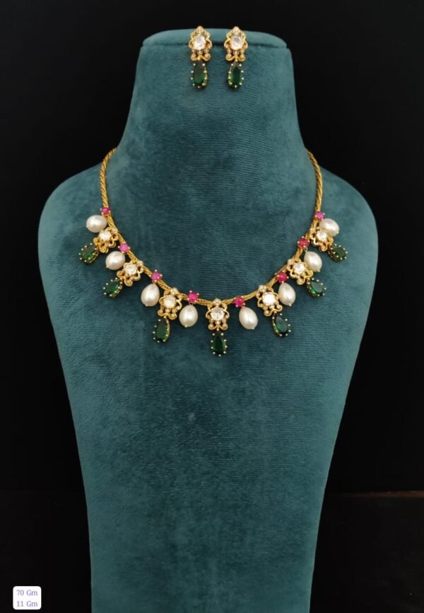 Moissanite Necklace Set by 925silvercharm