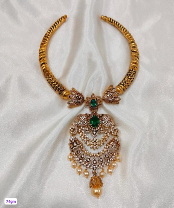 Silver Moissanite Hasli Necklace by 925silvercharm