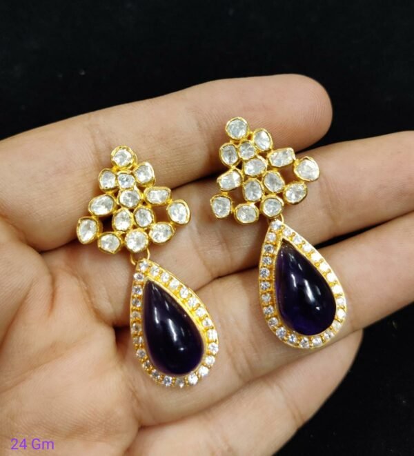 Moissanite Earrings by 925silvercharm