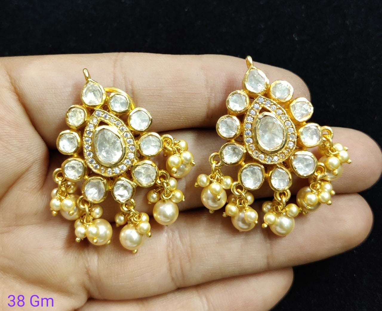 Moissanite Earrings by 925silvercharm Moissanite Earrings by 925silvercharm