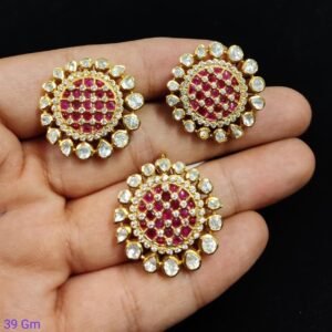 Moissanite Earrings Pendant Set by 925silvercharm